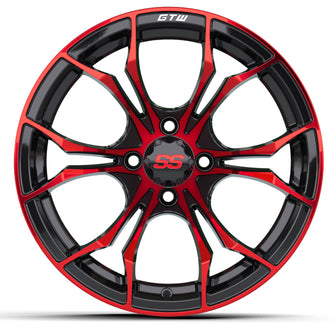 15" GTW Spyder Black with Red Accents Wheel