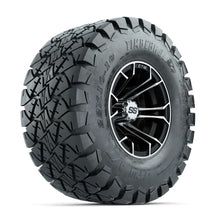 GTW Spyder Machined/Black 10 in Wheels with 22x10-10 Timberwolf All Terrain Tires  Full Set