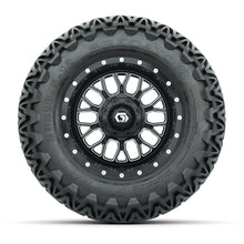 Set of (4) 12 in GTW® Helix Machined & Black Wheels with 23x10.5-12 Predator All-Terrain Tires