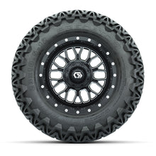 Set of (4) 12 in GTW Helix Machined & Black Wheels with 23x10.5-12 Predator All-Terrain Tires