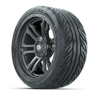 GTW Shogun Gunmetal 15 in Wheels with 215/40-R15 Fusion GTR Steel Belted Street Tires  Full Set