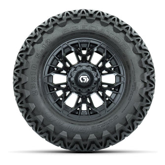 Set of (4) 12 in GTW® Stellar Black Wheels with 23x10.5-12 Predator All-Terrain Tires