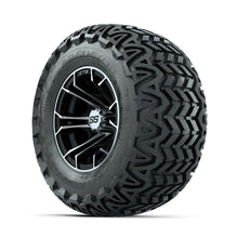 GTW Spyder Machined/Black 10 in Wheels with 20x10-10 Predator All Terrain Tires – Full Set