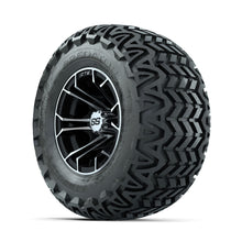 GTW Spyder Machined/Black 10 in Wheels with 20x10-10 Predator All Terrain Tires  Full Set