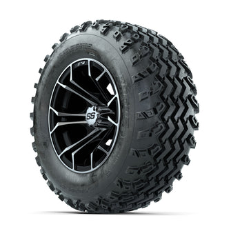 GTW Spyder Machined/Black 12 in Wheels with 23x10.00-12 Rogue All Terrain Tires  Full Set