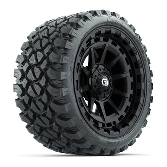 GTW Barricade Gloss Black 15 in Wheels with 23x10-R15 Nomad Steel Belted Radial All-Terrain Tires  Full Set