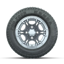 GTW Spyder Silver Brush 10 in Wheels with 205/50-10 Kenda Pro Tour Low-profile Tires – Full Set