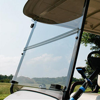 2014-Up EZGO TXT T48 - Red Dot Clear Bolt-On Impact-Resistant Folding Windshield