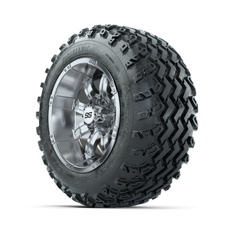 GTW Tempest Chrome 12 in Wheels with 22x11.00-12 Rogue All Terrain Tires  Full Set