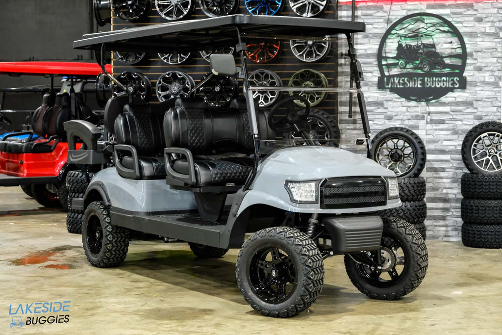 Kodiak Defender Gray 6 Passenger Lifted Golf Cart From Kodiak Ev Lakeside Buggies 7823