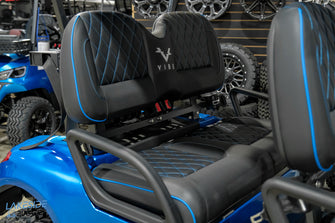 2025 VIBE EV - FLEX 4F  Laguna Blue 4 Forward Passenger Street Legal Golf Cart