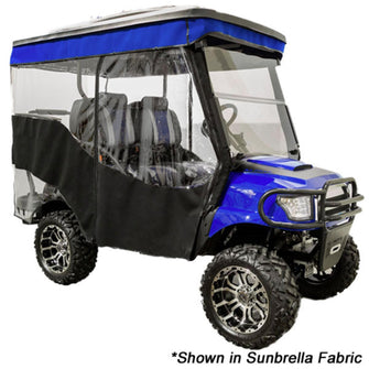 Lakeside Buggies RedDot® 3-Sided Sunbrella Custom Enclosure & Valance for Yamaha G29/Drive Triple Track 84” Top (Years 2007-2016)- 49602 RedDot Enclosures