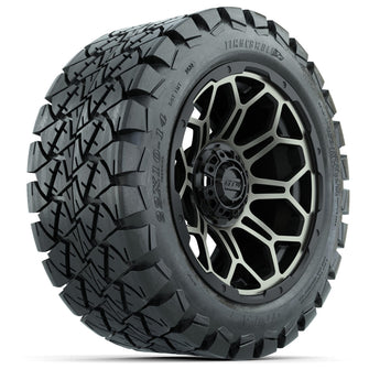 Set of (4) 14 in GTW Bravo Wheels with 22x10-14 GTW Timberwolf All-Terrain Tires Lakeside Buggies Parts and Accessories