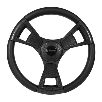 Gussi Italia® Model 13 Black/Carbon Fiber Steering Wheel For EZGO Lakeside Buggies