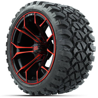 Set of (4) 15″ GTW Spyder Red/Black Wheels with 23x10-R15 Nomad All-Terrain Tires Lakeside Buggies Parts and Accessories