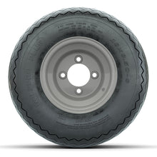 Set of (4) 8 in Gray Steel Wheels with 18 in Golf Pro Plus Sawtooth Tires (6-Ply) Lakeside Buggies Parts and Accessories