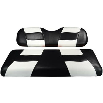 Lakeside Buggies MadJax® Riptide Black/White Two-Tone Yamaha Drive Front Seat Covers (Fits 2008-Up)- 10-122 MadJax Premium seat cushions and covers