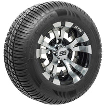 Lakeside Buggies 10” GTW Vampire Black and Machined Wheels with 20” Fusion DOT Street Tires – Set of 4- A19-338 GTW Tire & Wheel Combos