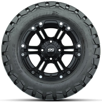 Set of (4) 12 in GTW Specter Wheels with 22x10-12 GTW Timberwolf All-Terrain Tires Lakeside Buggies Parts and Accessories