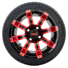 Lakeside Buggies 12” GTW Tempest Black and Red Wheels with 18” Fusion DOT Street Tires – Set of 4- A19-364 GTW Tire & Wheel Combos