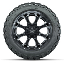 Set of (4) 14 in GTW Raven Wheels with 22x10-14 GTW Timberwolf All-Terrain Tires Lakeside Buggies Parts and Accessories