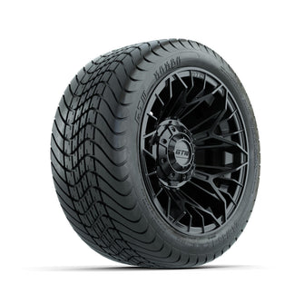 Set of (4) 12 in GTW® Stellar Black Wheels with 215/35-12 Mamba Street Tires Lakeside Buggies Parts and Accessories