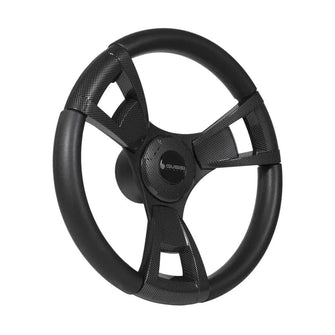 Gussi Italia® Model 13 Black/Carbon Fiber Steering Wheel For EZGO Lakeside Buggies