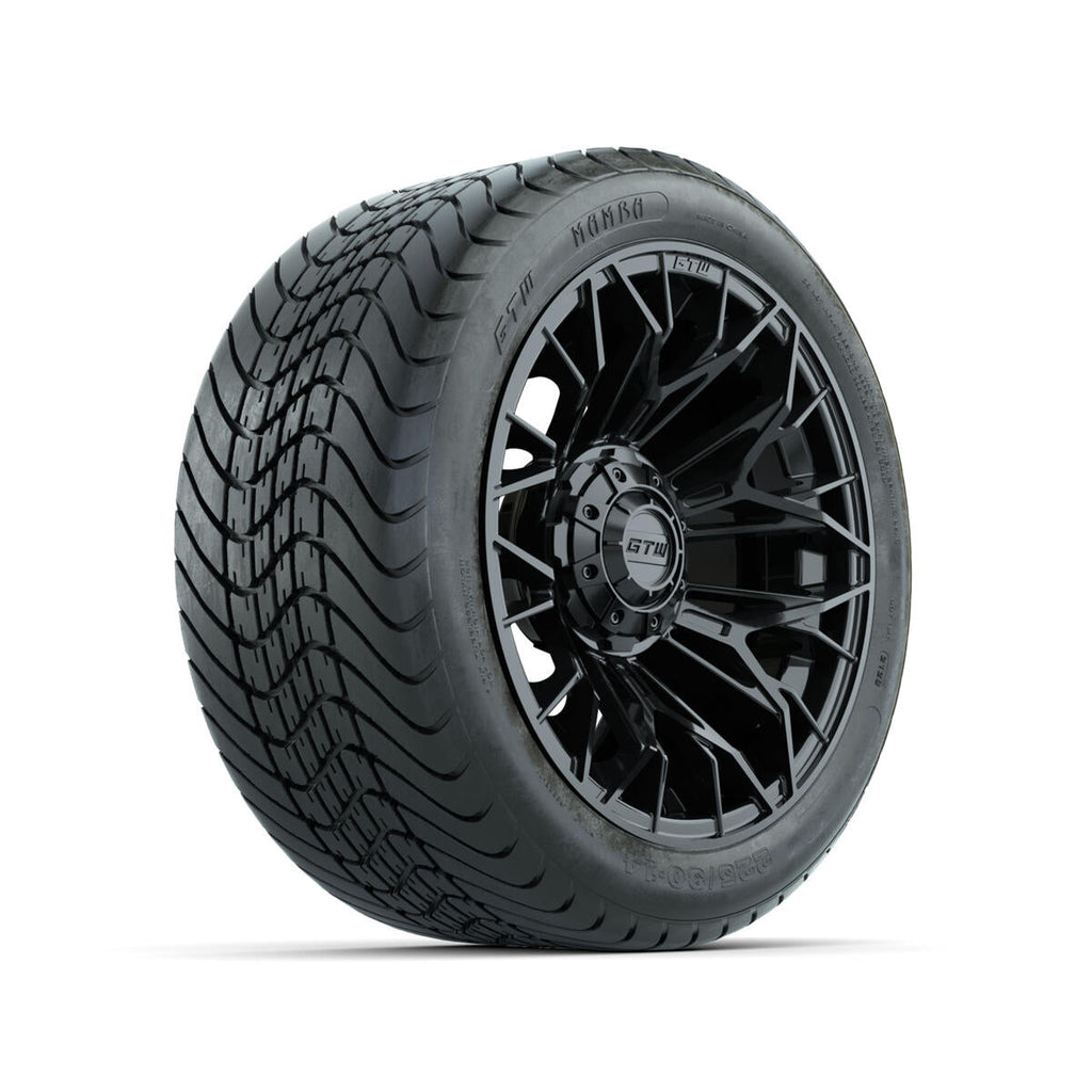 Buy Set of 4 14 inch GTW Stellar Black Wheels with 225/30-14 Mamba ...