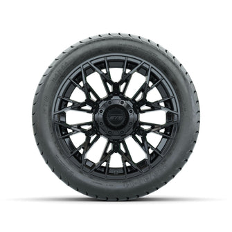 Set of (4) 14 in GTW® Stellar Black Wheels with 225/30-14 Mamba Street Tire Lakeside Buggies Parts and Accessories