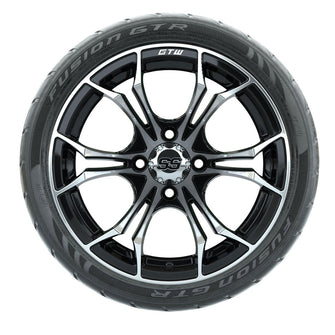 Set of (4) 14 in GTW Spyder Wheels with 205/40-14 Fusion GTR Steel Belted Tires GTW Parts and Accessories