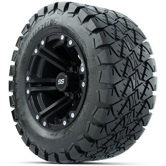 Set of (4) 12 in GTW Specter Wheels with 22x10-12 GTW Timberwolf All-Terrain Tires Lakeside Buggies Parts and Accessories