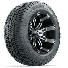 Set of (4) 12 in GTW Tempest Wheels with 215/50-R12 Fusion S/R Street Tires Lakeside Buggies Parts and Accessories