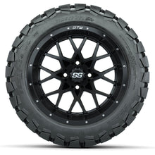 Set of (4) 14 in GTW Vortex Wheels with 22x10-14 GTW Timberwolf All-Terrain Tires Lakeside Buggies Parts and Accessories