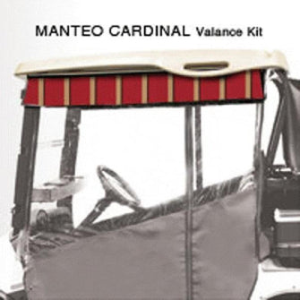 Lakeside Buggies Red Dot Chameleon Valance With Manteo Cardinal Sunbrella Fabric For Yamaha Drive2 (Years 2017-Up)- 64057 RedDot NEED TO SORT