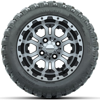 Set of (4) 12 in GTW Omega Wheels with 22x11-R12 GTW Nomad All-Terrain Tires Lakeside Buggies Parts and Accessories