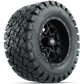 Set of (4) 12 in GTW Vortex Wheels with 22x10-12 GTW Timberwolf All-Terrain Tires Lakeside Buggies Parts and Accessories