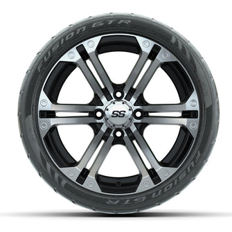 14” GTW Specter Machined/Black Wheels with Fusion GTR Street Tires – Set of 4 Lakeside Buggies Parts and Accessories