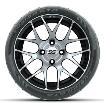 Set of (4) 14 in GTW Pursuit Wheels with 205/40-R14 Fusion GTR Street Tires Lakeside Buggies Parts and Accessories