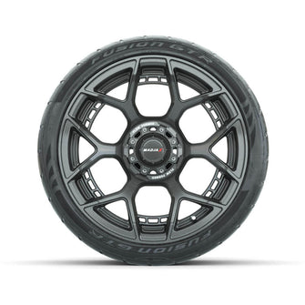 Lakeside Buggies Set of (4) 15" MadJax® Flow Form Evolution Gunmetal Wheels with GTW® Fusion GTR Street Tires- A19-422 MadJax Tire & Wheel Combos