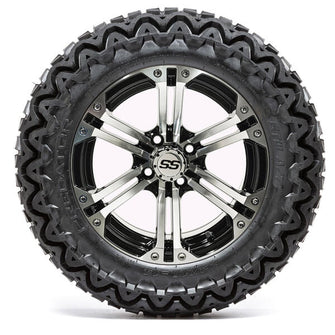 Lakeside Buggies 14” GTW Specter Black and Machined Wheels with 23” Predator A/T Tires – Set of 4- A19-391 GTW Tire & Wheel Combos