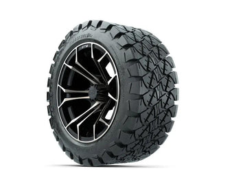 Set of (4) 14 in GTW Spyder Wheels with 22x10-14 GTW Timberwolf All-Terrain Tires Lakeside Buggies Parts and Accessories