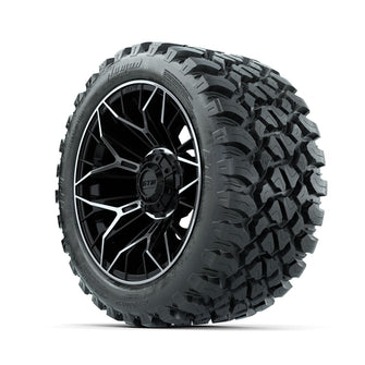 Set of (4) 14 in GTW® Stellar Machined & Black Wheels with 23x10-R14 Nomad All-Terrain Tires Lakeside Buggies Parts and Accessories