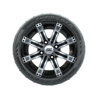 12” GTW Tempest Black/Machined Wheels with Fusion GTR Street Tires – Set of 4 Lakeside Buggies Parts and Accessories