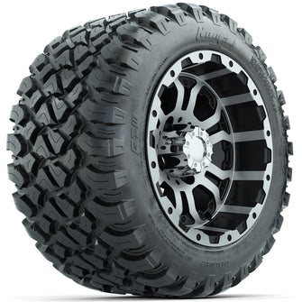 Set of (4) 12 in GTW Omega Wheels with 22x11-R12 GTW Nomad All-Terrain Tires Lakeside Buggies Parts and Accessories