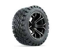 Set of (4) 14 in GTW Spyder Wheels with 22x10-14 GTW Timberwolf All-Terrain Tires Lakeside Buggies Parts and Accessories