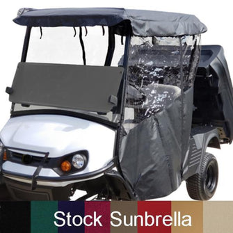 Lakeside Buggies Cushman Hauler Over The Top 3 Sided Stock Sunbrella Enclosure- 66025 RedDot Enclosures