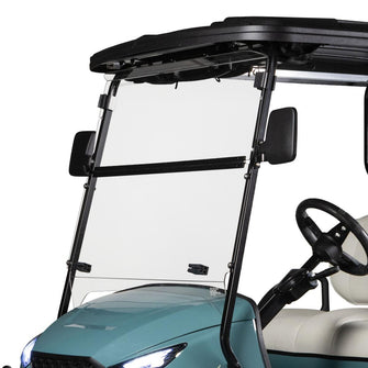 RedDot EZGO TXT with Storm Body 14-Up & MadJax XSeries 2023 Clear Folding DOT Windshield with 1" Strut Lakeside Buggies