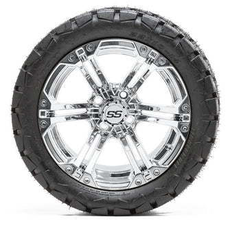 Lakeside Buggies 14” GTW Specter Chrome Wheels with 22” Timberwolf Mud Tires – Set of 4- A19-395 GTW Tire & Wheel Combos