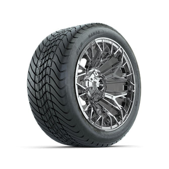 Set of (4) 14 in GTW® Stellar Chrome Wheels with 225/30-14 Mamba Street Tire Lakeside Buggies Parts and Accessories