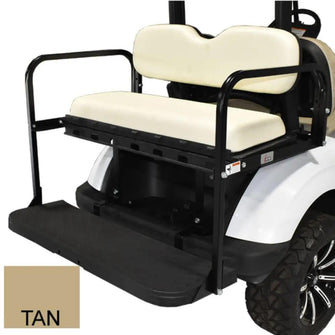 GTW® MACH3 Rear Flip Seat for EZGO TXT - Tan (Years 1994.5-Up) Lakeside Buggies